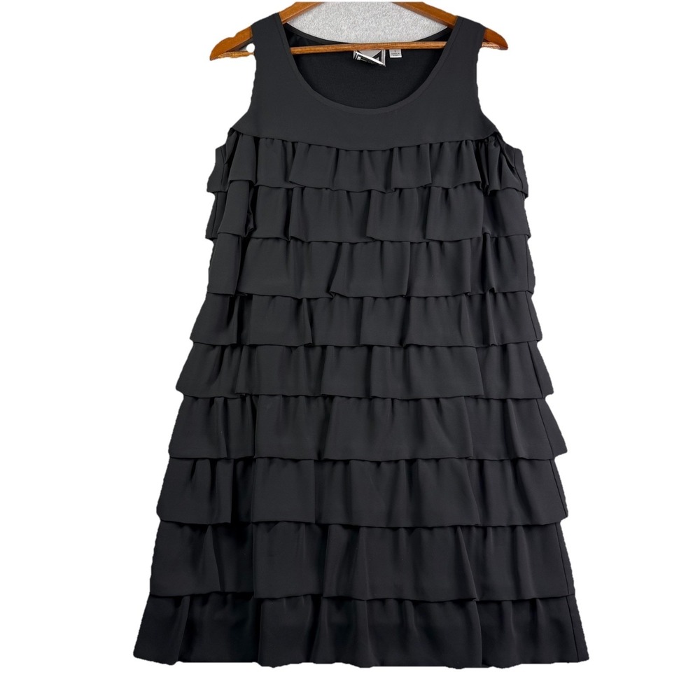 Marc Bouwer Tiered Ruffle Dress Women's Small Sleeveless Party Cocktail